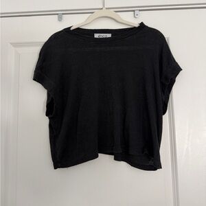 Etica Black Boxy Cropped Tee AS IS